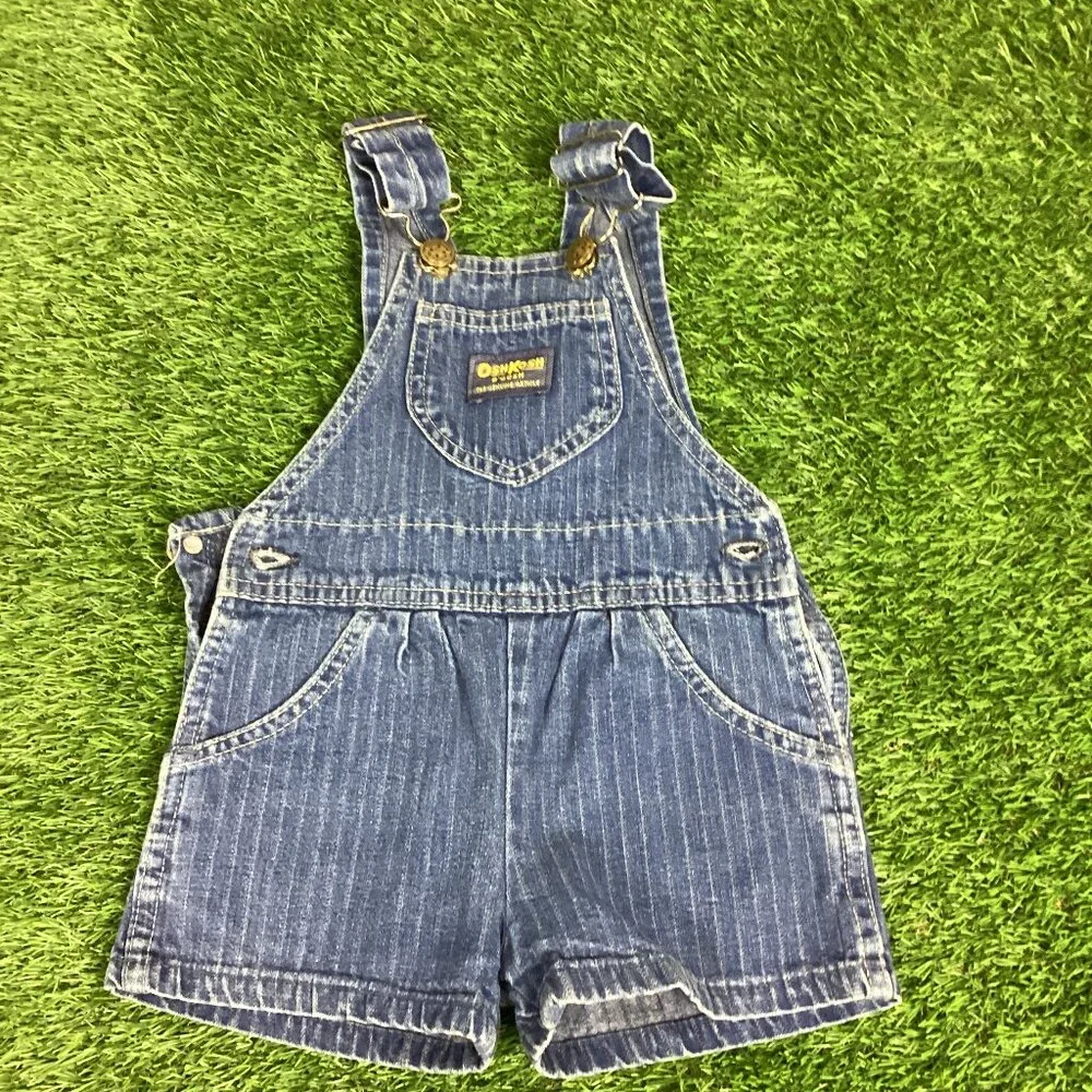 Vintage Oshkosh B’Gosh Jean Overalls Striped 2T